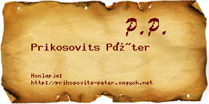 Prikosovits Péter névjegykártya